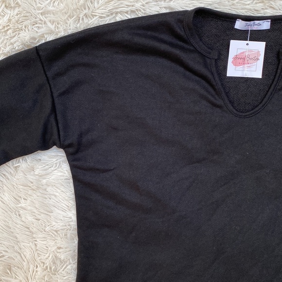 Jenny Boston Catch You L8er Crewneck Sweatshirt π Black - Picture 10 of 14